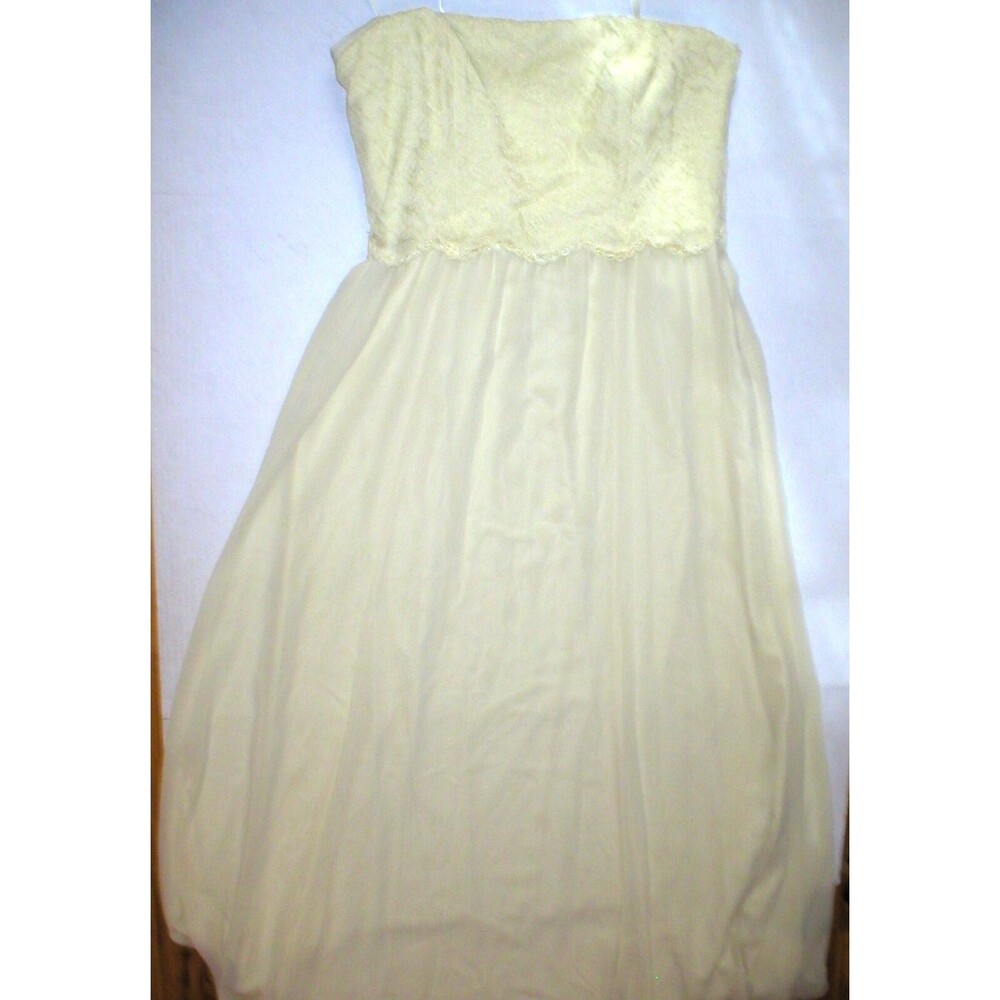 New Womens $230 10 NWT Ralph Lauren Dress Evening Gown Yellow Strapless Straps